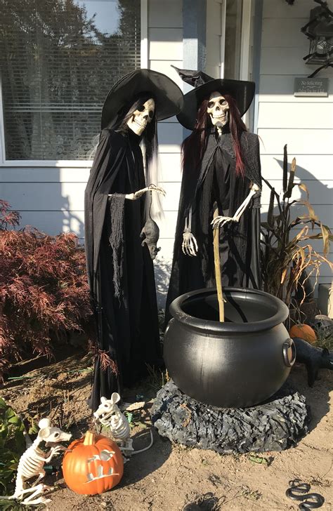 Transforming Your Yard into a Witch's Lair: 12 Foot Witch Displays